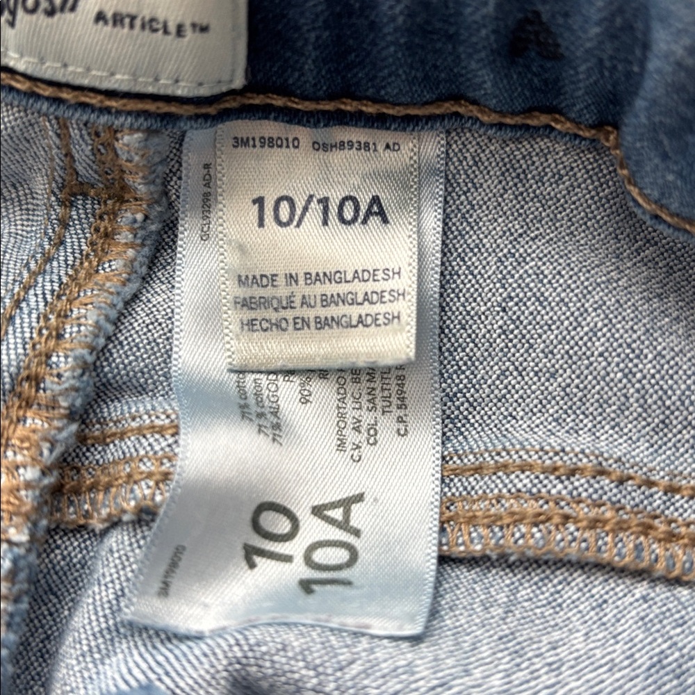 Oshgosh Girls 10 Blue Denim Heart Pattern Mid Rise jeans - Picture 8 of 9